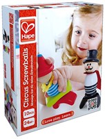 Hape wooden stacking circus figures - colourful sustainable toy 10-piece-3
