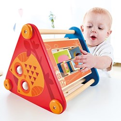 Hape wooden activity box educational toy portable motor skills