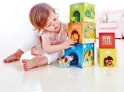 Hape stacking tower cardboard Pepe & friends educational toy