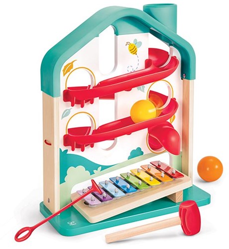 Hape ball run Melody Mansion wooden toy music for kids-2