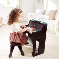 Hape piano with lights black - musical toy with stool
