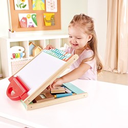 Hape easel - creative tabletop easel for kids - foldable