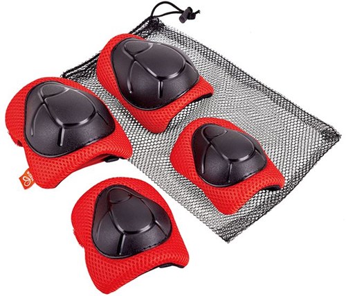 Hape kids knee pads and elbow pads red - protective toy gear