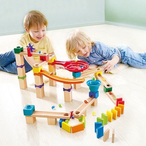 Hape marble run wooden Marble Rally Block Set colourful toy