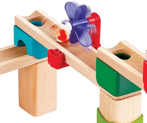 Hape marble run wooden Marble Rally Block Set colourful toy-3