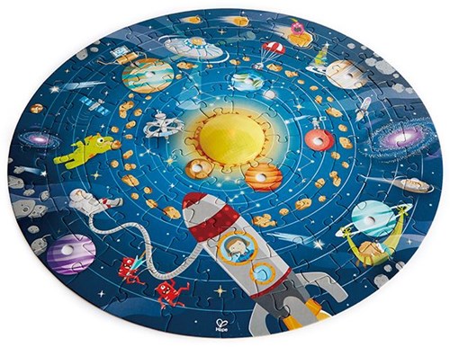 Hape solar system puzzle - educational toy with LED sun-2