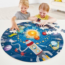 Hape solar system puzzle - educational toy with LED sun