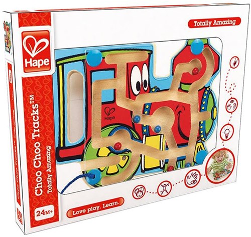 Hape wooden train set Choo Choo Tracks toy for kids-3