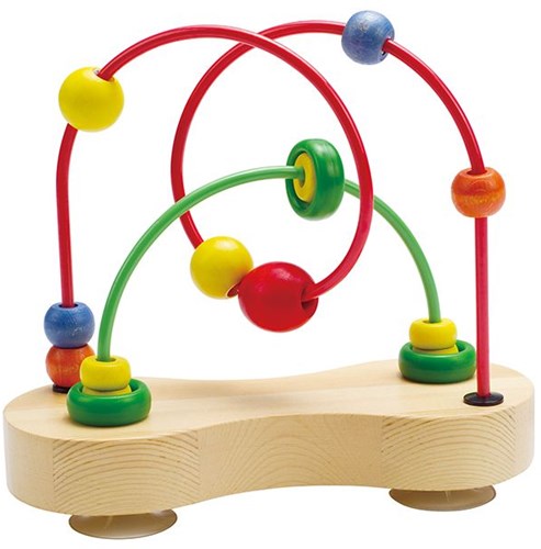 Hape Bead Maze educational toy with suction cups and colorful beads-2