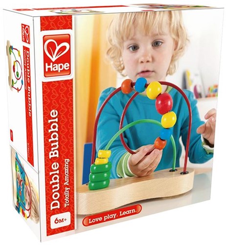 Hape Bead Maze educational toy with suction cups and colorful beads-3