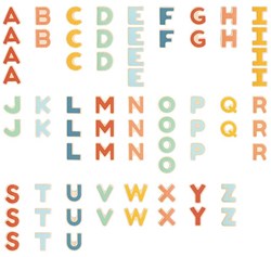 Hape magnetic letters pastel educational toy alphabet