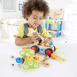 Hape building set basic construction toy 42 pieces wooden toy