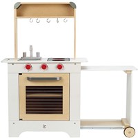 Hape wooden kids kitchen Cook n Serve play kitchen with counter-2