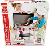 Hape toy barbecue with food - wooden BBQ set for kids-3