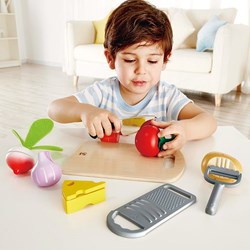Hape Vegetable and Kitchen Utensils - Toy Kitchen Set for Kids