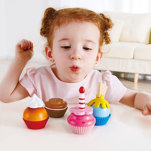 Hape Cupcakes playset - imaginative cupcake treat toy for kids-3