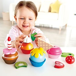 Hape Cupcakes playset - imaginative cupcake treat toy for kids