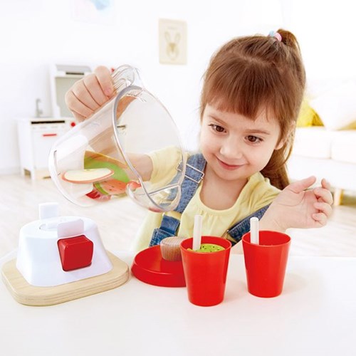 Hape Smoothie Blender playset with fruit and cups - colorful kitchen toy