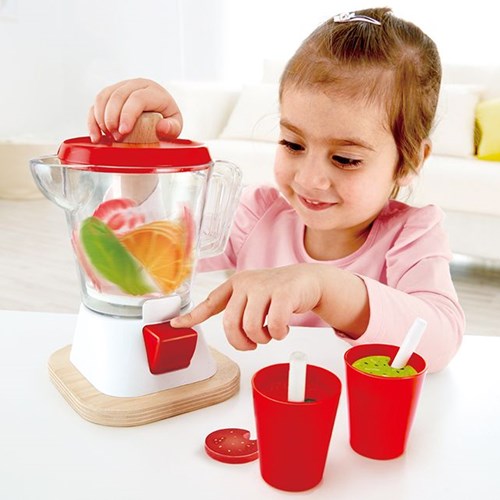 Hape Smoothie Blender playset with fruit and cups - colorful kitchen toy-3
