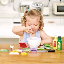 Hape wooden salad playset - 39 pieces - educational toy