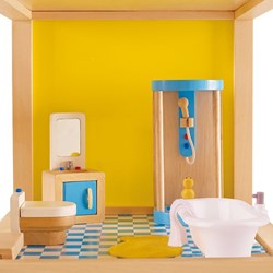 Hape dollhouse bathroom wooden toy set with accessories
