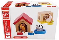 Hape Dollhouse Pets wooden toy animal set