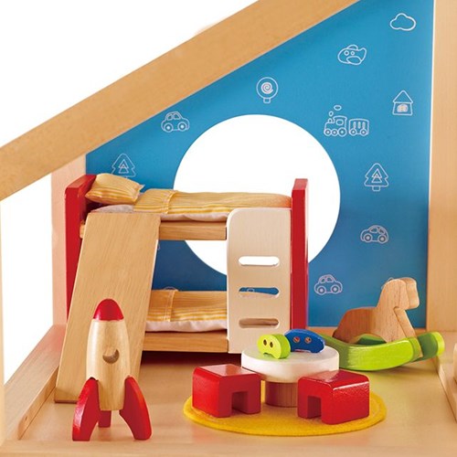 Hape dollhouse children's room wooden accessories toy