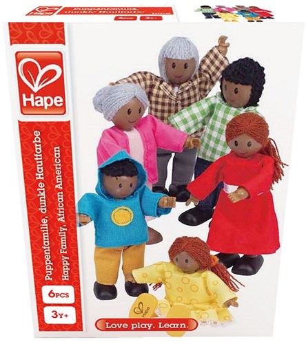 Hape Dollhouse Family African - wooden dolls house figures set