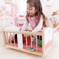 Hape wooden doll cradle cradle - sustainable toy crib