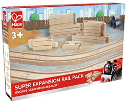 Hape wooden train track set - Super Expansion Rail Pack - 24 pieces