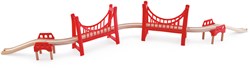Hape railway double suspension bridge wooden toy bridge