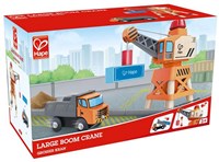 Hape train set crane - large wooden crane toy for kids-3