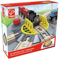 Hape train track turntable - adjustable wooden railway accessory-2