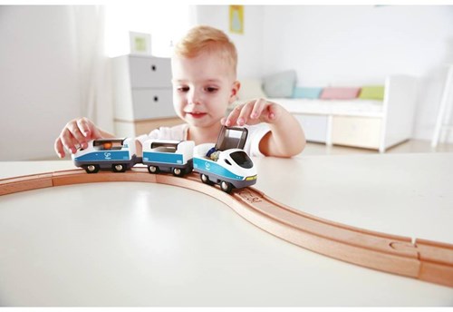 Hape wooden intercity train toy - magnetic train set-3