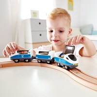 Hape wooden intercity train toy - magnetic train set