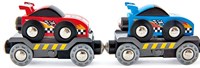 Hape Race Car Transport Train Wooden Toy Set Racetrack Kids-3