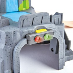 Hape train track tunnel with light and sound - wooden toy