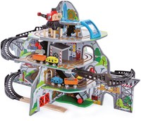 Hape wooden train set mighty mountain mine playset - mountain mine
