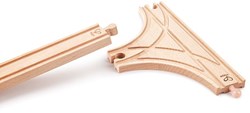 Hape wooden T-switch track train set expansion - sustainable toy