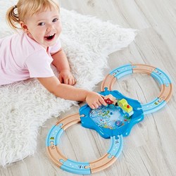 Hape wooden train set ocean - undersea world - sustainable toy