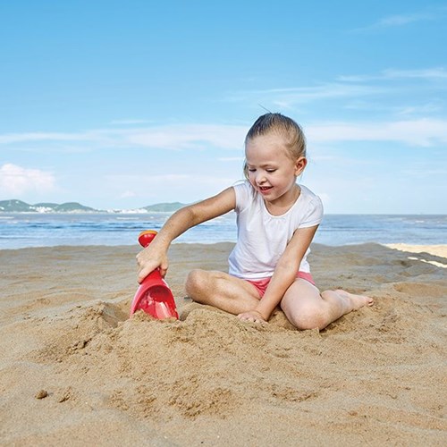 Hape sand and water shovel red - set of 4 pieces-3