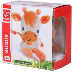 Hape giraffe bamboo toy sustainable orange for children