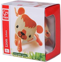 Hape bamboo lion play figure - sustainable wooden toy animal