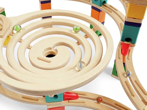 Hape Quadrilla wooden marble run The Cyclone - 198 pieces - educational toy-3