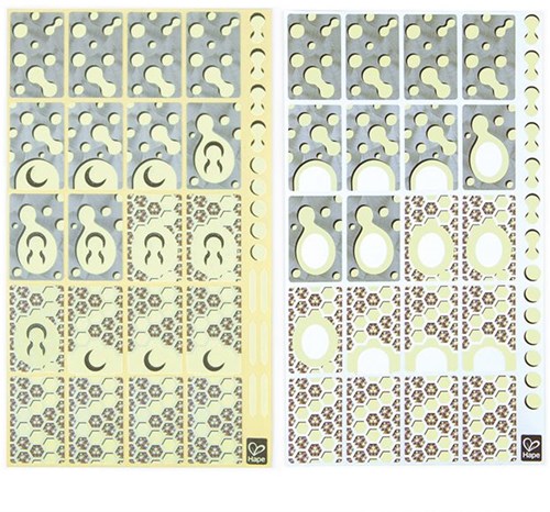 Hape marble run stickers glow in the dark - Cosmic decoration