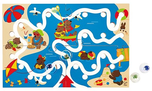 Hape wooden maze toy - Scrible Maze - motor skills game-3