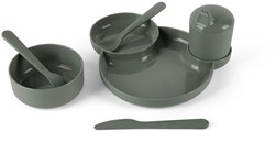 Dantoy children's tableware bioplastic olive green 7-piece sustainable gift