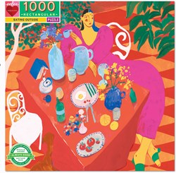 eeBoo jigsaw puzzle Eating Outside - 1000 pieces cardboard puzzle