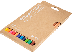 Edu Green Jumbo coloured pencils set 12 pieces eco-friendly creative