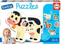 Educa farm puzzle 12 months cardboard toy colorful